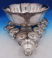 Grande Baroque by Wallace Silverplate Punch Bowl Set 13pc (#8482) Fabulous!