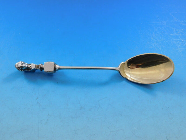 Bust by Gorham Sterling Silver Ice Cream Spoon Gold Washed 6" Vintage Figural