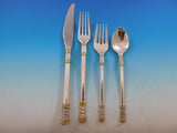 Aegean Weave Gold by Wallace Sterling Silver Flatware Set 8 Service 40 pieces