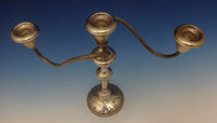 Grande Baroque by Wallace Sterling Silver Candelabra 3-Light 13" #4101 (#0429)