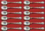 Old Atlanta by Wallace Sterling Silver Ice Cream Dessert Fork Custom Set 12 pcs