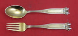 Christmas by A. Michelsen Sterling Silver Fork and Spoon Set 18th anniversary