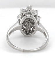 14k White Gold 1.12ct TW Genuine Natural Diamond Cocktail Ring Size 6 (#J7168)