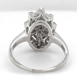 14k White Gold 1.12ct TW Genuine Natural Diamond Cocktail Ring Size 6 (#J7168)