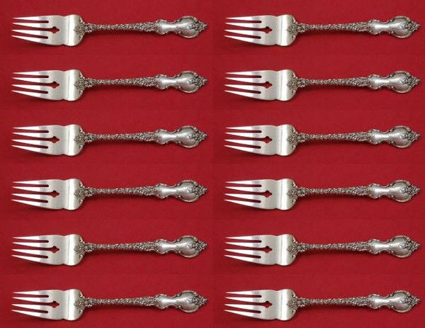 Du Barry by International Sterling Silver Salad Fork Set 12 pieces 6 5/8"