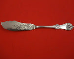 Strawberry by Durgin Coin Silver Master Butter Flat Handle Bright-Cut 6 3/4"