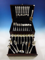 Meadow Rose by Watson Sterling Silver Flatware Set 8 Dinner Service 56 Pieces