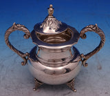 Chrysanthemum Japanese .950 Silver Tea Set 4pc with Silverplate Tray (#8818)