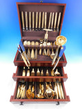 Kopenhagen Gold by Wmf 800 Silver Flatware Service 12 Dinner Set 178 pcs Modern