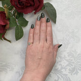 Victorian 10k Rosey Yellow Gold .43ct Genuine Natural Aquamarine Ring (#J7483)