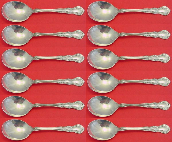 Old Atlanta by Wallace Sterling Silver Cream Soup Spoon Set 12 pieces 5 7/8"