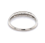 Narrow Platinum Genuine Natural Diamond Wedding Band Ring Size 6.25 (#J6418)