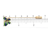 Butterfly 14k Yellow Gold Stick Pin with Enamel (#J6016)