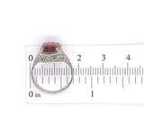 2.30ct Genuine Natural Garnet Filigree 10k White Gold Ring Jewelry (#J5774)