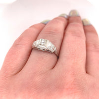 14k Vintage .12ct Genuine Natural Diamond Engagement Ring (#J5420)