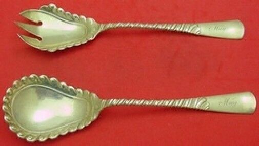 Colonial by Gorham Sterling Silver Salad Serving Set 2pc Original 8 1/2"