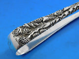 Rose by Unknown Theodore Starr Sterling Silver Sugar Tong Hand Chased 5 1/2"