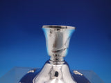 Japanese .950 Sterling Silver Candlestick Leaf Designed Hammered Dented (#6733)