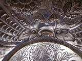 Charles Stuart Harris English Victorian Sterling Silver Bowl Oval Flowers #8424