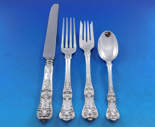 English King by Tiffany & Co Sterling Silver Flatware Set 8 Service 32 pieces