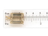 14k Gold Pendant with Large Emerald Cut Genuine Champagne Smoky Quartz (#J7544)