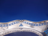 English Sterling Silver Candy Dish Oval Pierced by Walker & Hall c1927 (#6953)