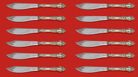 Violet by Wallace Sterling Fish Knife Custom Made Set of 12 pieces 8 1/4"