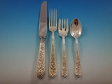 Corsage by Stieff Sterling Silver Flatware Set 12 Service 57 pieces R Monogram