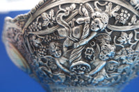 Derby Silver Co Silverplate Centerpiece Bowl Raised #1264 Winged Cherubs (#8490)
