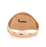 Fancy 10k Yellow Gold Antique Signet Ring Jewelry (#J5683)