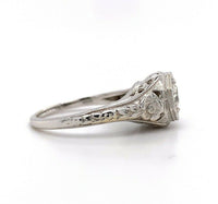 14k White Gold Filigree 3/4 Carat Genuine Natural Diamond Ring (#J5421)