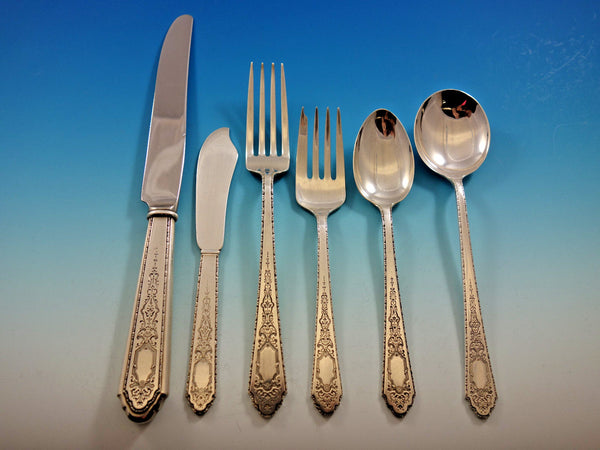 Mary II by Lunt Sterling Silver Flatware Set for 12 Service 82 pieces