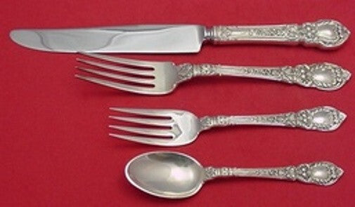 Charles II by Lunt Sterling Silver Dinner Size Place Setting(s) 4-Piece Vintage