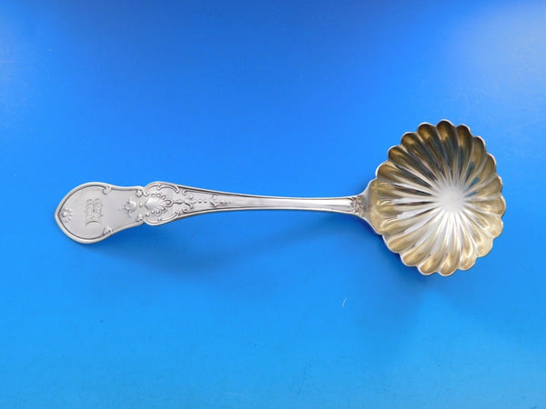 Dew Drop by Shiebler Sterling Silver Gravy Ladle GW Fluted Bowl 8" Rare
