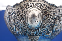 Derby Silver Co Silverplate Centerpiece Bowl Raised #1264 Winged Cherubs (#8490)