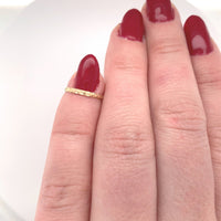10k Yellow Gold Raised Geometric Baby Infant Band Ring Size 0 Jewelry (#J6188)