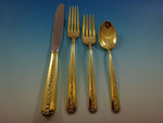 Rambler Rose Gold by Towle Sterling Silver Flatware Set Service For 6 Vermeil