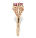 14k Yellow Gold Filigree 1.32 Carat Pink Genuine Natural Spinel Ring (#J7196)