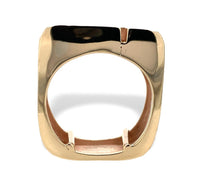 14k Yellow Gold Men's Modern Designer Ring with Brick Design Size 8.25 (#J7303)