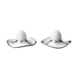 Cobra by Georg Jensen Stainless Steel Egg Cup Set 2pc Modern - Vtg NOS
