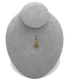 14k Yellow Gold Victorian Filigree Opal and Seed Pearl Lavaliere Pendant #J7100