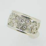 14k White Gold Eternity Genuine Natural Diamond Ring Band 10mm (#J4223)