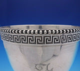 Bailey and Co Coin Silver Pedestal Waste Bowl Greek Key Border 6" Tall (#3812)