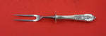 Rose Point by Wallace Sterling Silver Steak Carving Fork 8 5/8"