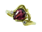 14k Yellow Gold Pear Shape Pink Genuine Natural Tourmaline Ring Jewelry (#J215)