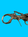 Silverplated Tussie Mussie Posey Posy Holder Beads and Leaves (#J1309)