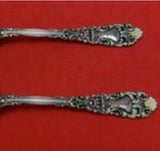 Renaissance by Dominick and Haff Sterling Silver Salad Serving Set GW Enamel 9"