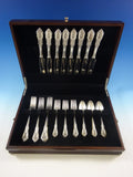 Rose Point by Wallace Sterling Silver Flatware Set 8 Service 32 Pcs Dinner Size