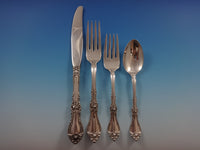 Royal Rose by Wallace Sterling Silver Flatware Set For 12 Service 50 Pieces
