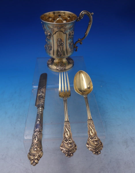 Canova by George Adams Sterling Silver Traveling Set 4pc #744 (#7238)